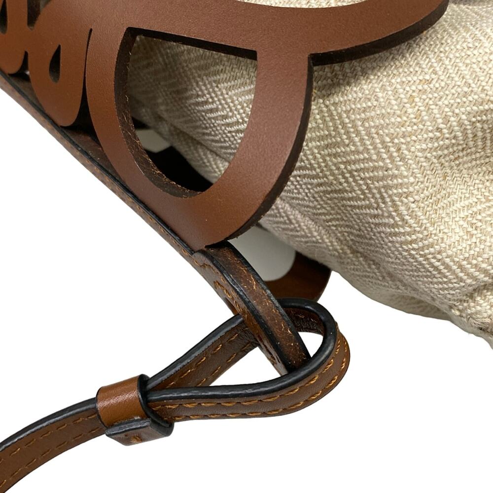 Loewe Anagram Cut-out Pocket Shoulder Bag C922Y62X02 Leather Canvas - Picture 13 of 15